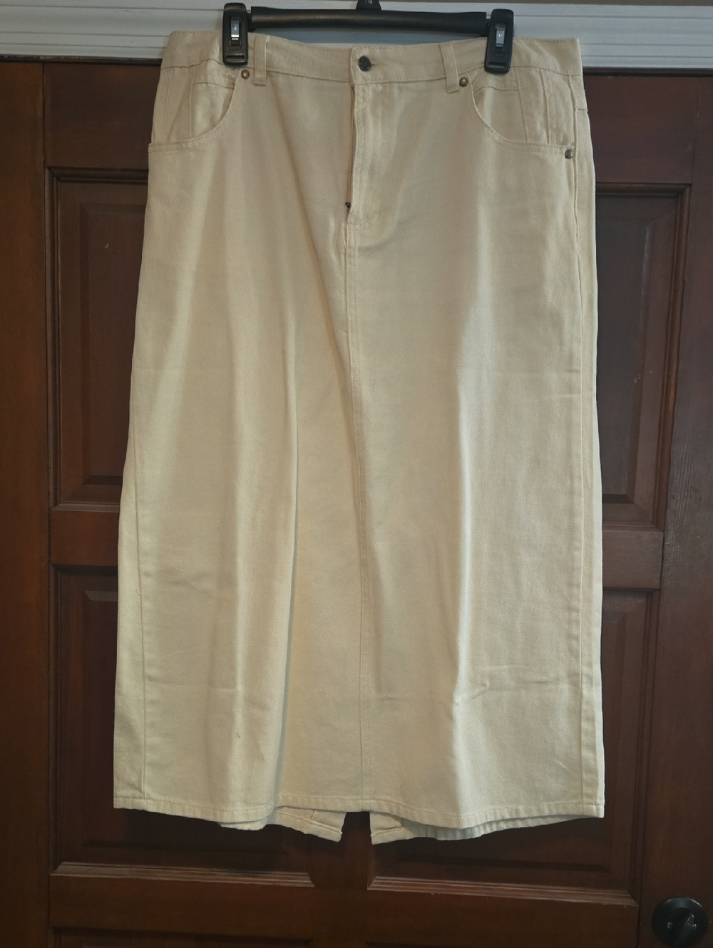 Beige Midi Skirt - Classic Neutral